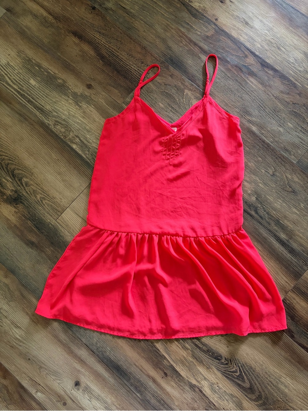Alya Vibrant Red Spaghetti-Strap Mini Dress